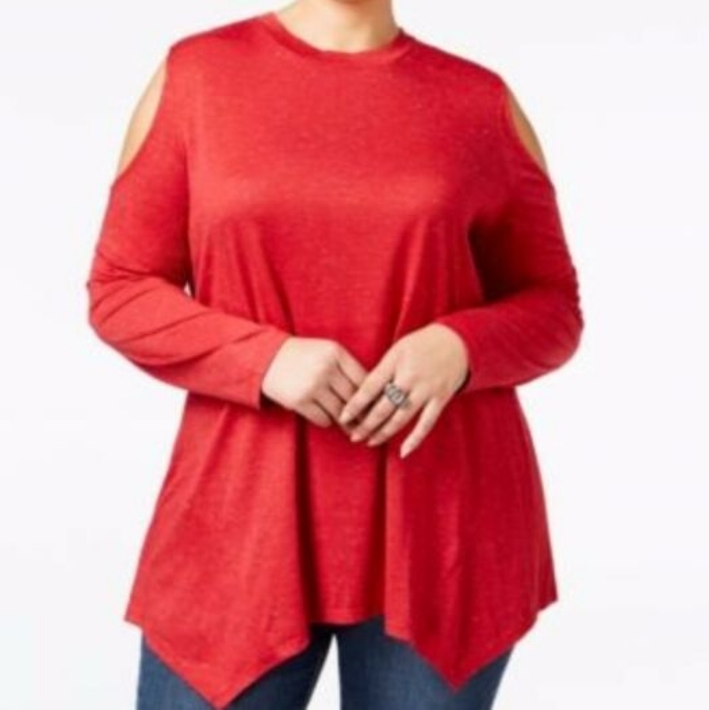 Style & Co Double Cold Shoulder Top NWT Sz 2X